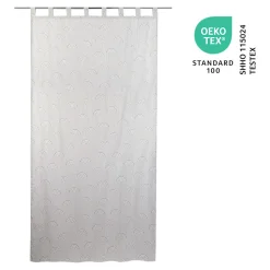 Rideau tamisant à œillets Opp imprimé géométrique beige lin H.260 x l.140 GoodHome