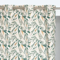 Rideau tamisant à œillets Palazzo feuillage vert H.260 x l.140cm Rocle