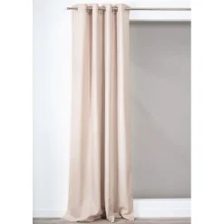 Rideau tamisant à œillets Precieux beige H.260 x l.140cm Rocle