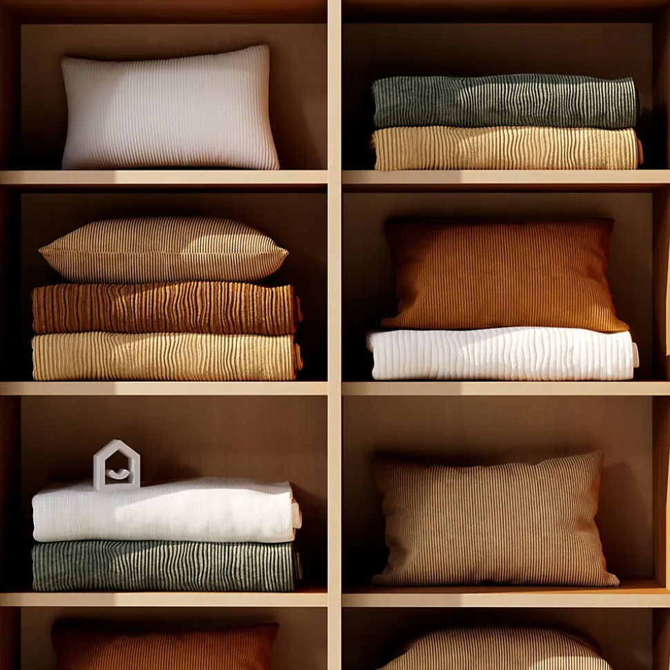 Rideau tamisant à œillets velours côtelé Akola terracotta H.260 x l.140cm GoodHome