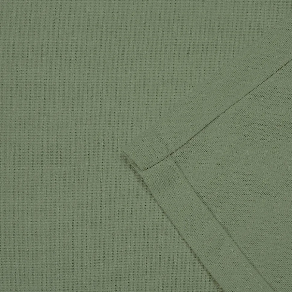 Rideau tamisant à œillets velours côtelé Hiva vert kaki clair H.260 x l.140cm GoodHome