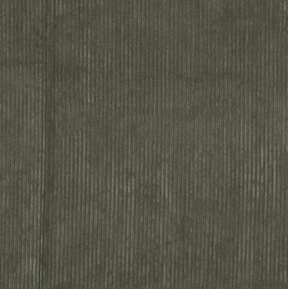 Rideau tamisant à œillets velours côtelé Akola vert kaki foncé H.260 x l.140cm GoodHome
