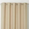 Rideau tamisant à oeillets effet tissé Novan beige H.260 x l.140cm GoodHome