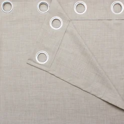 Rideau tamisant à oeillets effet tissé Novan beige H.260 x l.140cm GoodHome