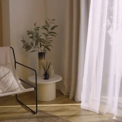 Rideau tamisant à oeillets en coton, point de bourdon Mongla terracotta H.260 x l.140cm GoodHome