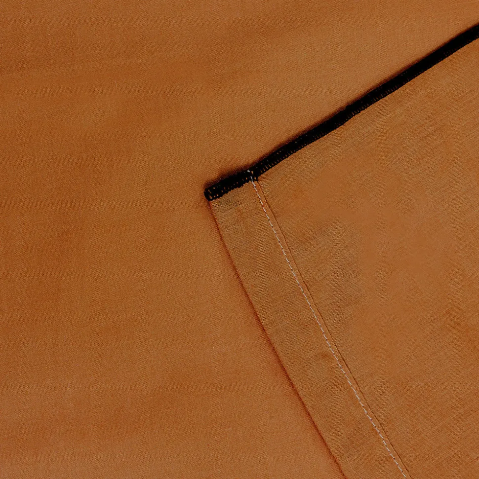 Rideau tamisant à oeillets en coton, point de bourdon Mongla terracotta H.260 x l.140cm GoodHome