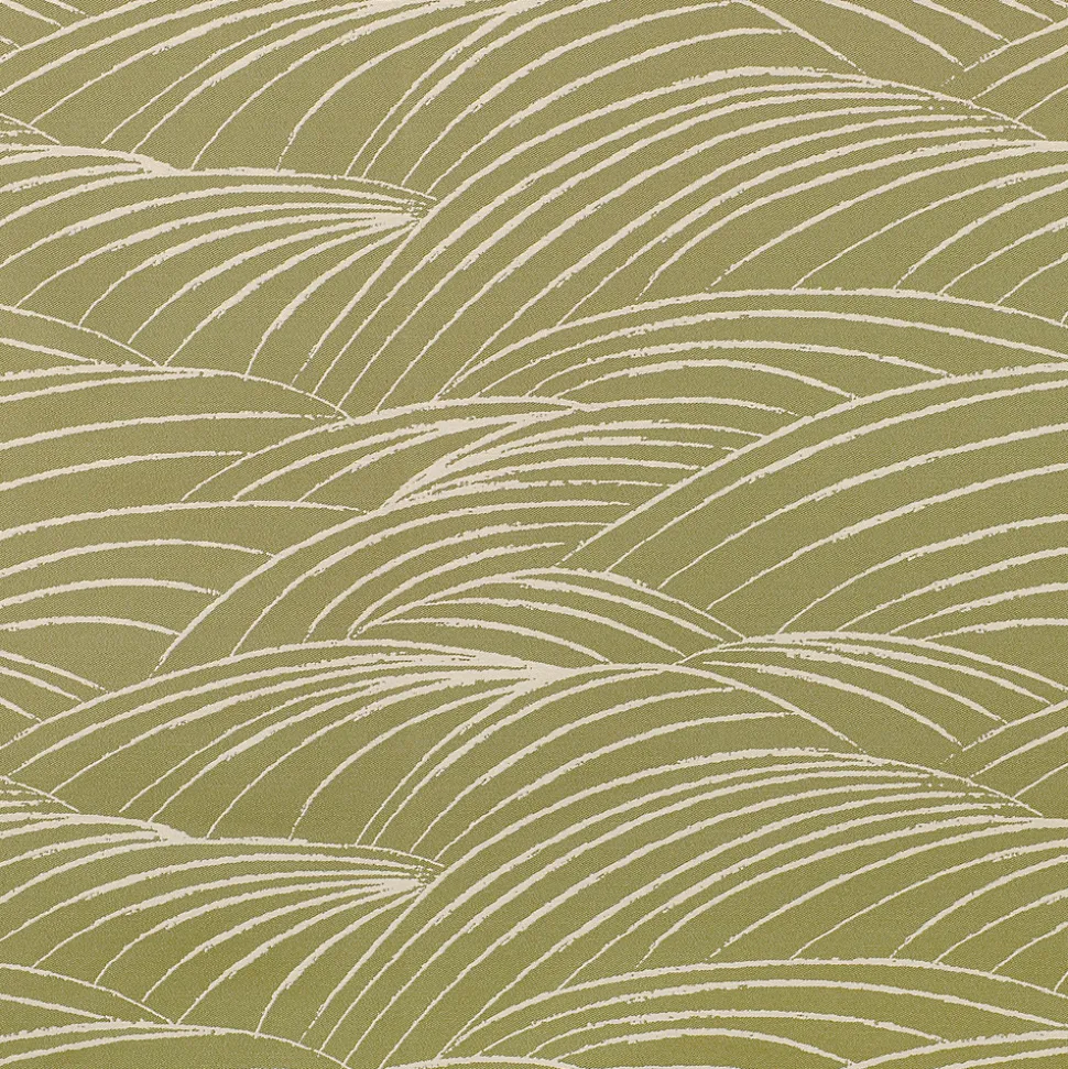 Rideau tamisant à oeillets Chablis feuillage vert H.250 x l.140cm Linder