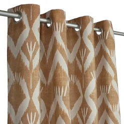 Rideau tamisant à oeillets ethnic marron, beige H.260 x l.140cm Casa Mediterranea 1967 SL