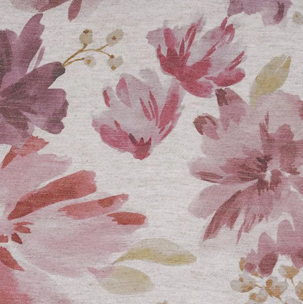 Rideau tamisant à oeillets fleuri rose aquarelle H.260 x l.145cm Linder
