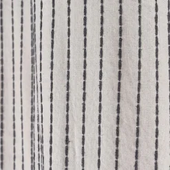 Rideau tamisant à oeillets tissage surpiqué beige et gris H.260 x l.140cm Deko & Co