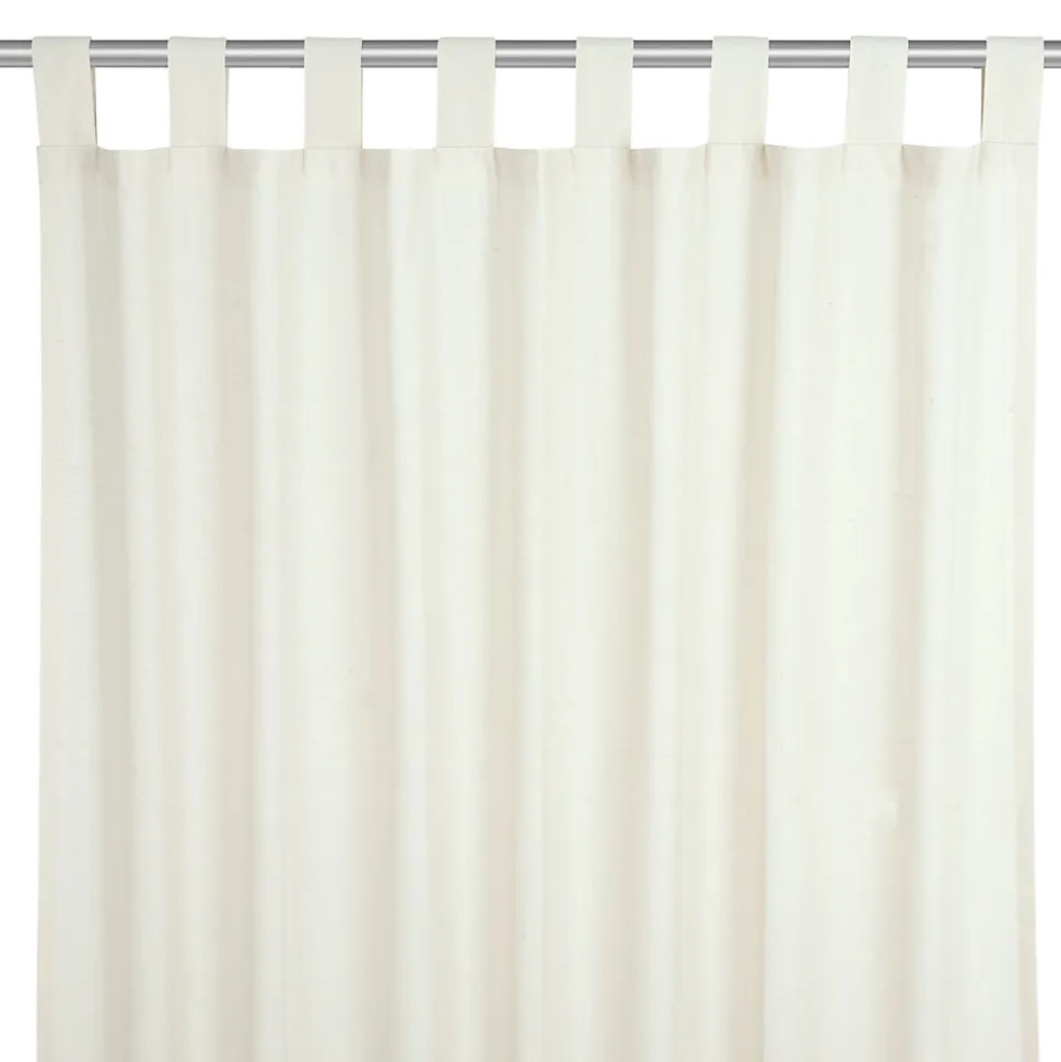 Rideau tamisant à passants effet tissé beige crème L.260 x l.140cm