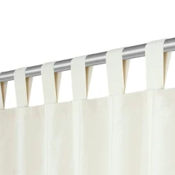 Rideau tamisant à passants effet tissé beige crème L.260 x l.140cm