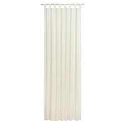 Rideau tamisant à passants effet tissé beige crème L.260 x l.140cm