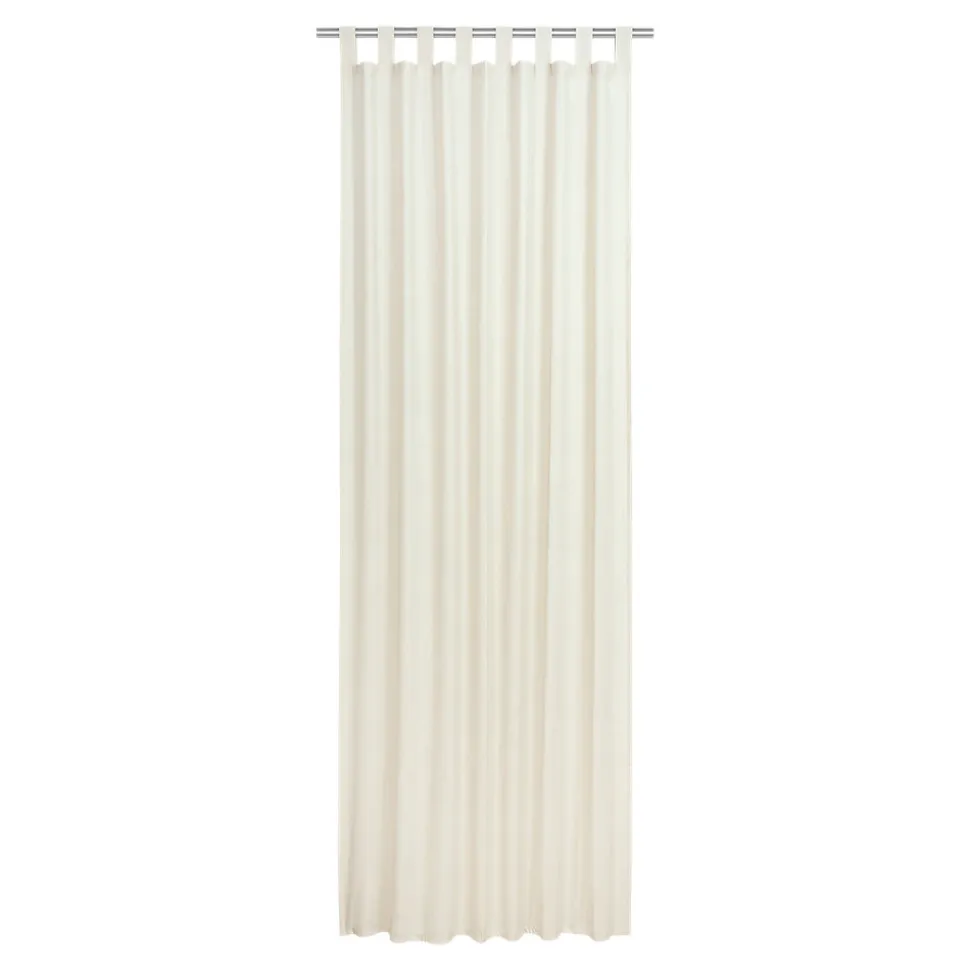Rideau tamisant à passants effet tissé beige crème L.260 x l.140cm