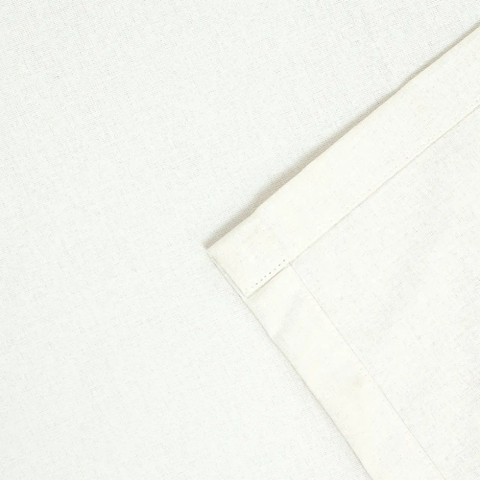 Rideau tamisant à passants effet tissé beige crème L.260 x l.140cm