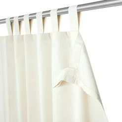 Rideau tamisant à passants effet tissé beige crème L.260 x l.140cm
