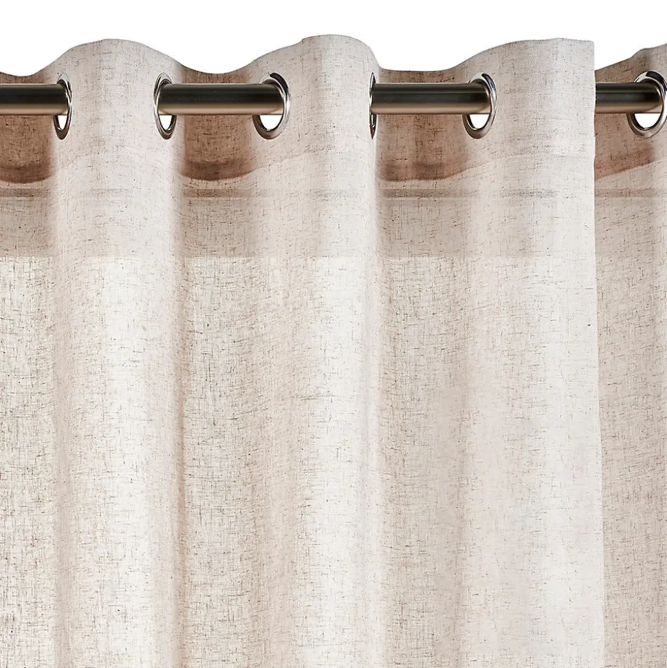 Rideau tamisant beige rideaux salon voilage elegant 140 x 300