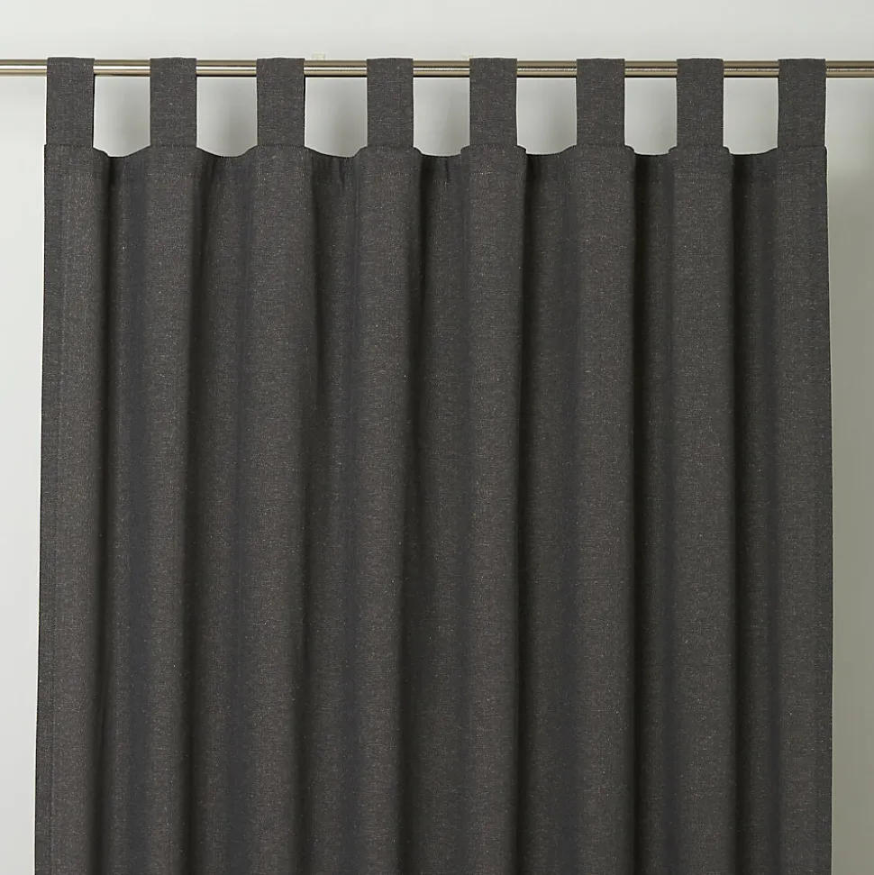 Rideau tamisant Chambray gris L.260 x l.140 cm