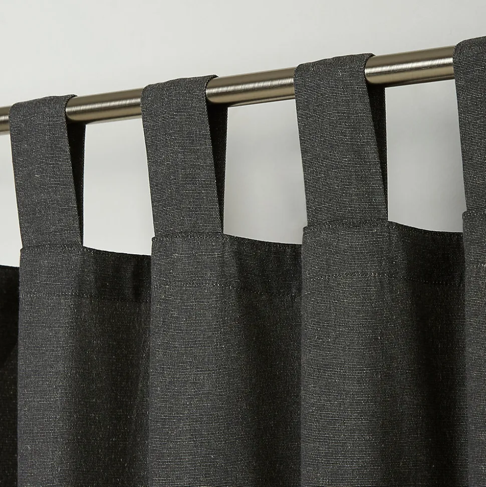 Rideau tamisant Chambray gris L.260 x l.140 cm