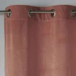 Rideau tamisant en velours ras (140x240 cm - Rose Clair)