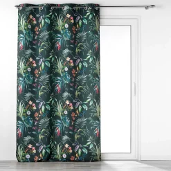 Rideau tamisant esprit exotique (140x260 cm - Vert emeraude)