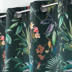 Rideau tamisant esprit exotique (140x260 cm - Vert emeraude)