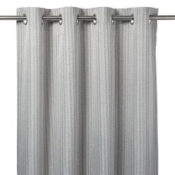 Rideau tamisant polyester Jalna gris L.260 x l.140 cm
