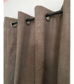 Rideau taupe Uni Phonique, Isolant, Thermique et Occultant - 140x260cm - Taupe