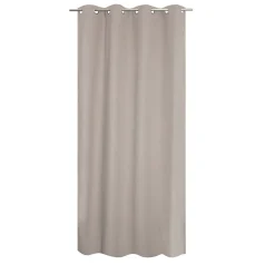 Rideau thermique à œillets velours côtelé beige taupe H.240 x l.135cm JBY Creation