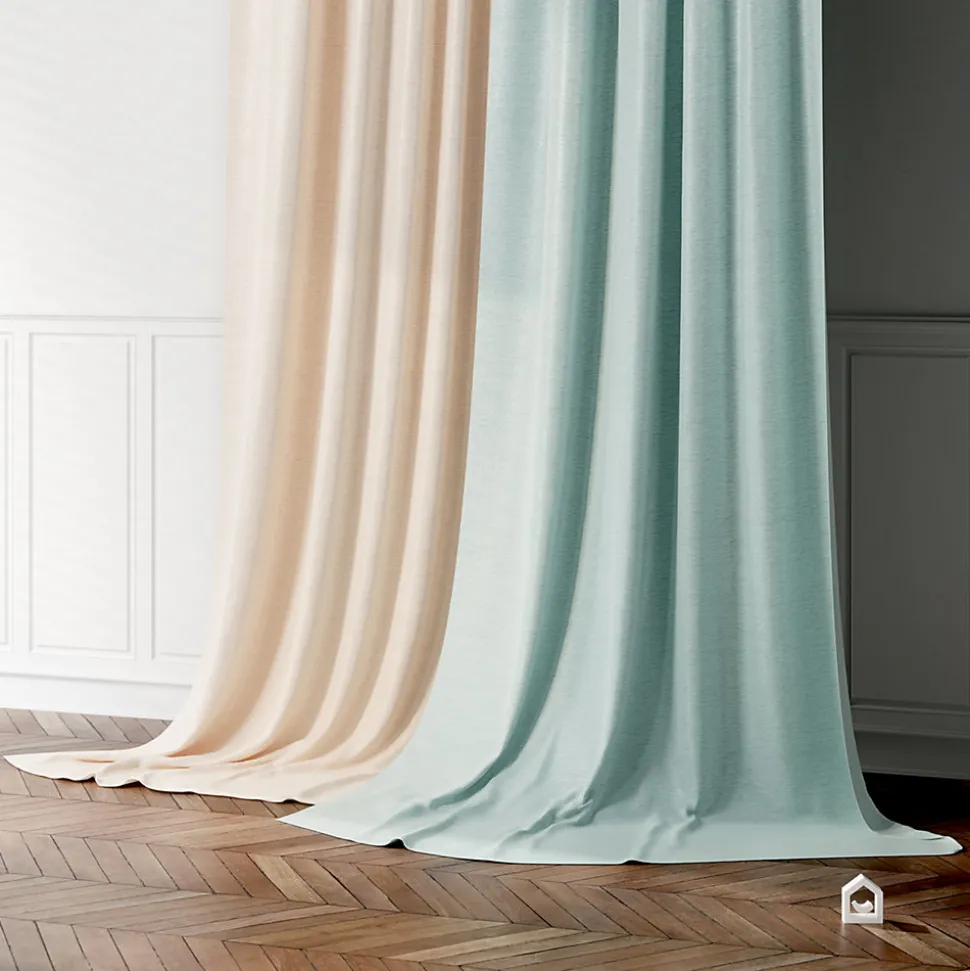 Rideau thermique à œillets effet velours tissé Kulti beige nude L.280 x l.140cm GoodHome