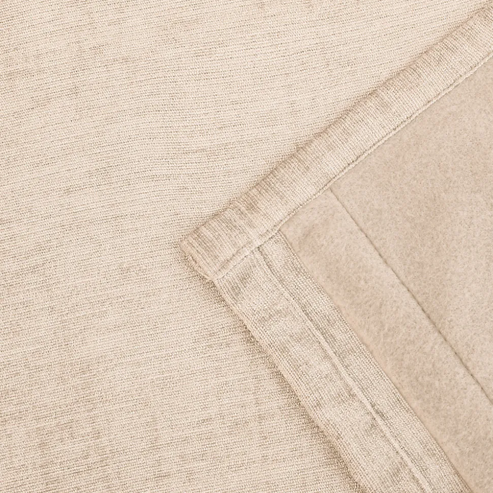 Rideau thermique à œillets effet velours tissé Kulti beige nude L.280 x l.140cm GoodHome