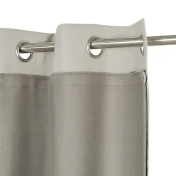 Rideau thermique à œillets doublure polaire amovible à velcro Varm gris L.245 x l.135cm GoodHome