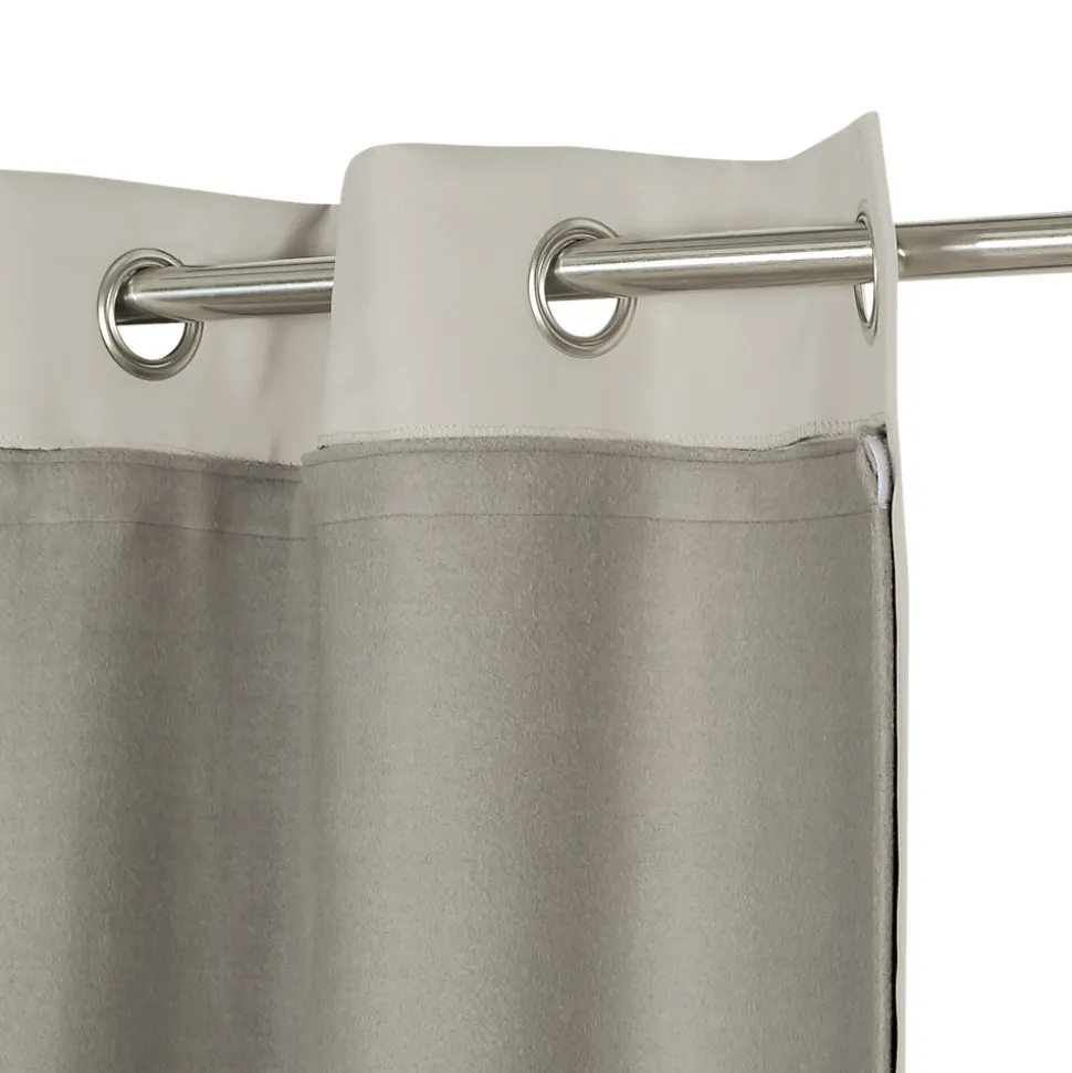 Rideau thermique à œillets doublure polaire amovible à velcro Varm gris L.245 x l.135cm GoodHome