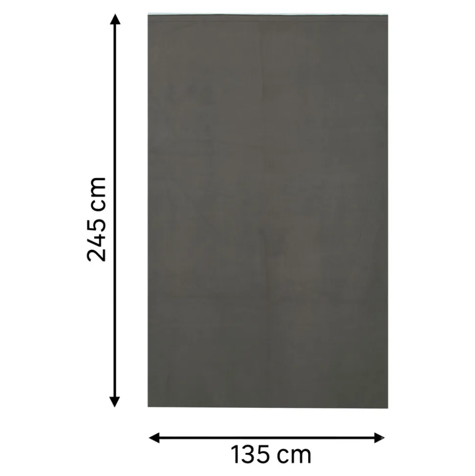 Rideau thermique à œillets doublure polaire amovible à velcro Varm gris L.245 x l.135cm GoodHome