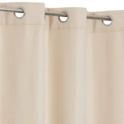 Rideau thermique à œillets velours côtelé blanc écru H.240 x l.135cm JBY Creation