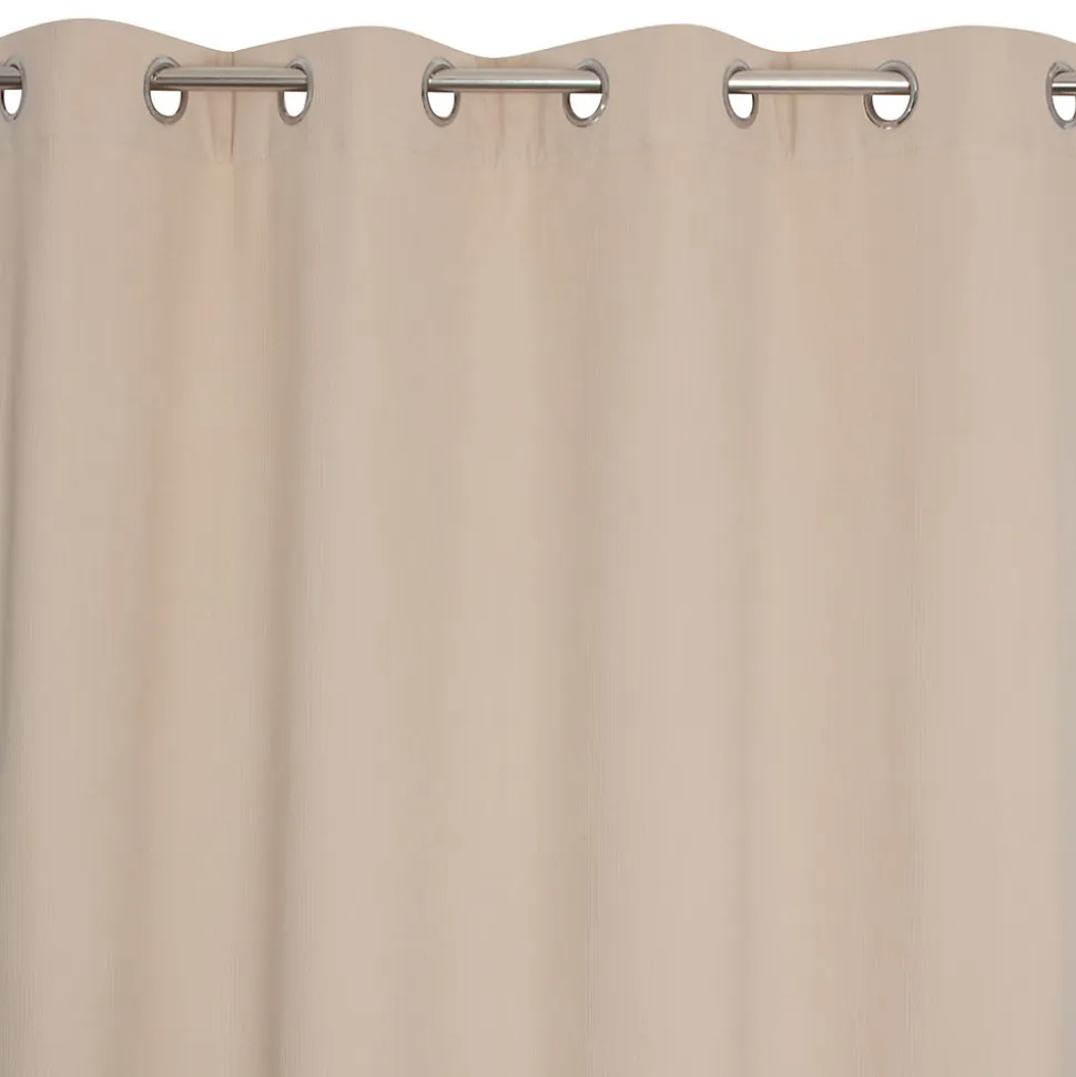 Rideau thermique à œillets velours côtelé blanc écru H.240 x l.135cm JBY Creation