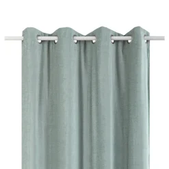 Rideau thermique à œillets effet velours tissé Kulti vert sauge L.280 x l.140cm GoodHome