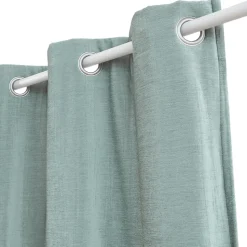Rideau thermique à œillets effet velours tissé Kulti vert sauge L.280 x l.140cm GoodHome