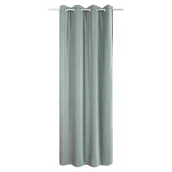 Rideau thermique à œillets effet velours tissé Kulti vert sauge L.280 x l.140cm GoodHome