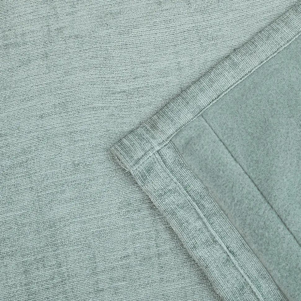 Rideau thermique à œillets effet velours tissé Kulti vert sauge L.280 x l.140cm GoodHome