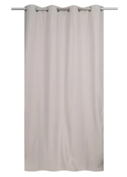Rideau thermique à œillets effet lin crème L.240 x l.140cm