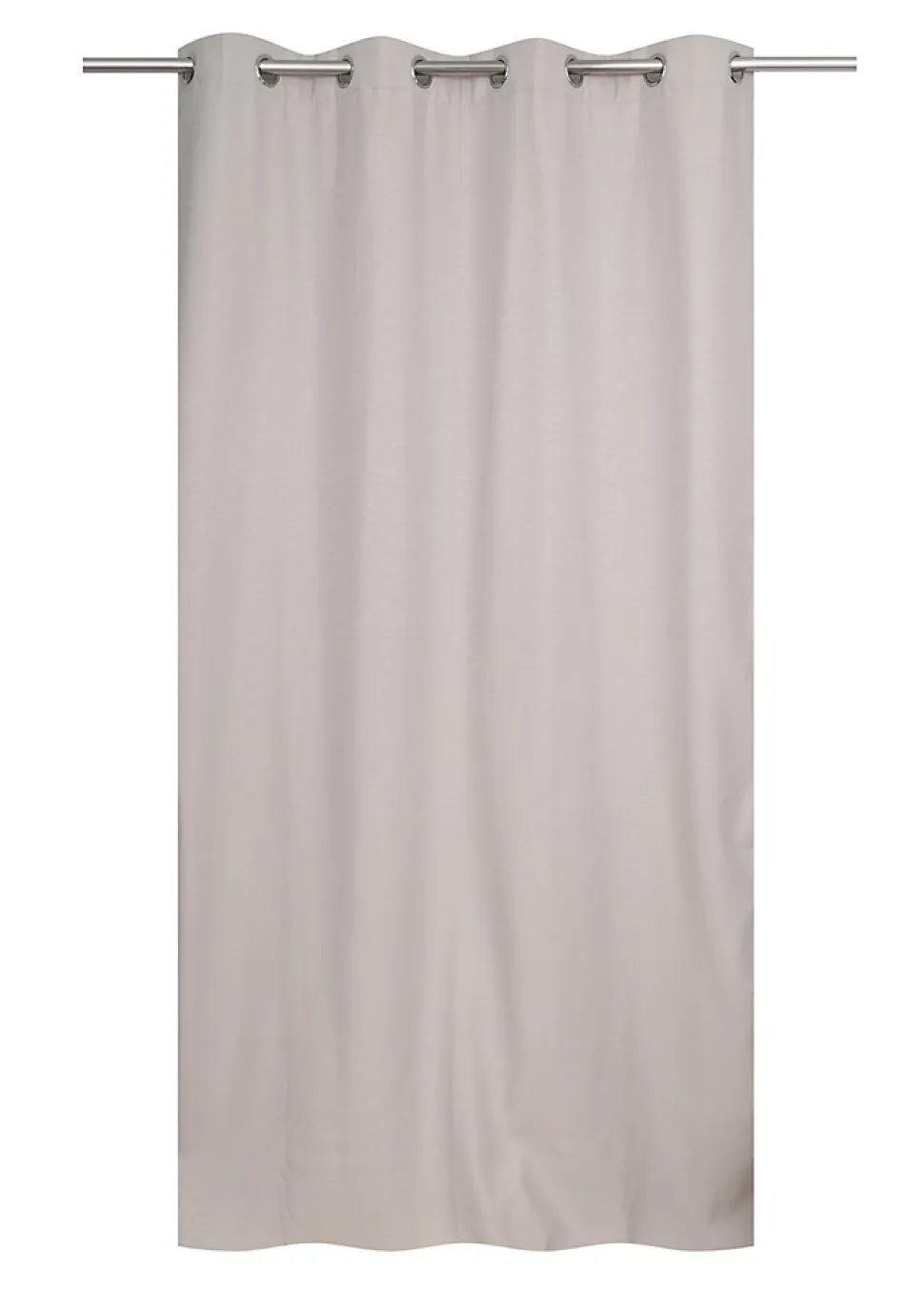 Rideau thermique à œillets effet lin crème L.240 x l.140cm