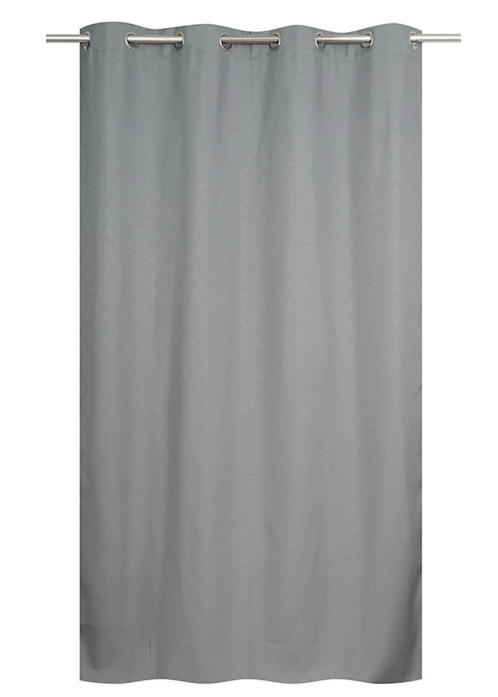 Rideau thermique à œillets effet lin gris L.240 x l.140cm