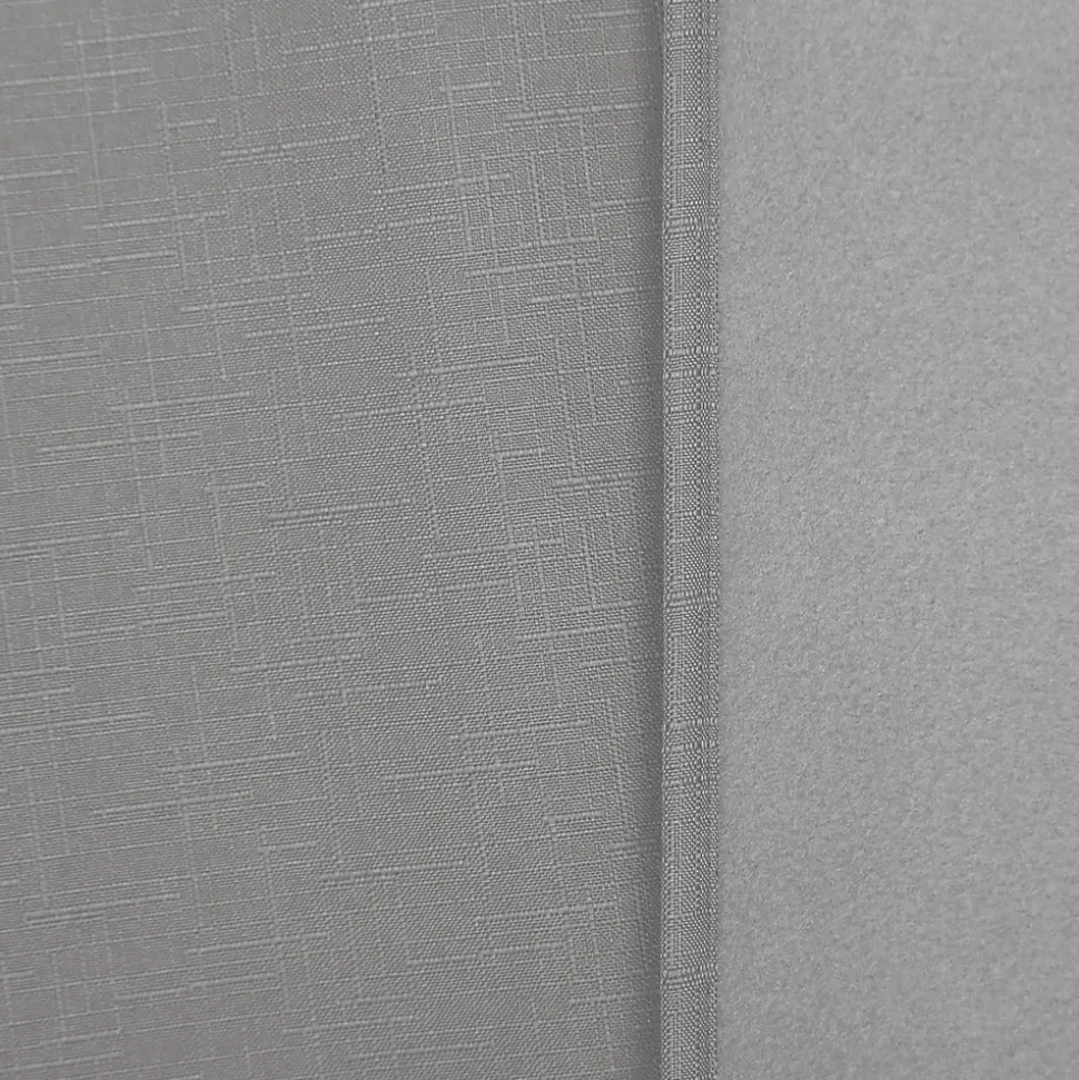 Rideau thermique à œillets effet lin gris L.240 x l.140cm