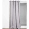 Rideau thermique à oeillets uni Luna gris L.260 x l.140cm Rocle