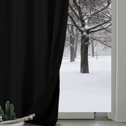 Rideau thermique aspect velours