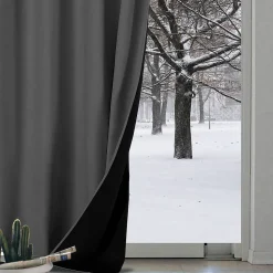 Rideau thermique aspect velours