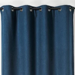 Rideau thermique au style bouclette (140x260 cm - Bleu)