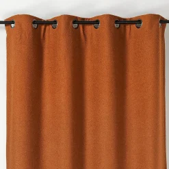Rideau thermique au style bouclette (140x260 cm - Terracotta)