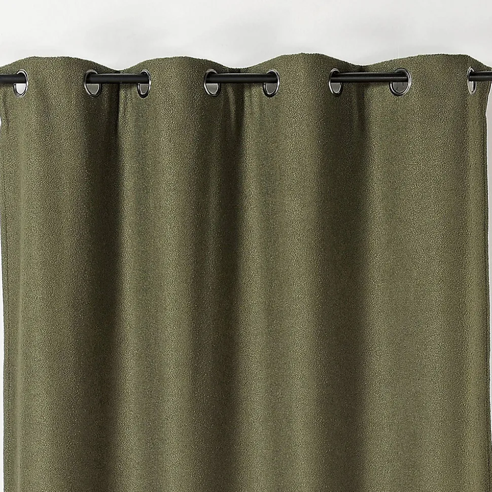 Rideau thermique au style bouclette (140x260 cm - Vert Olive)